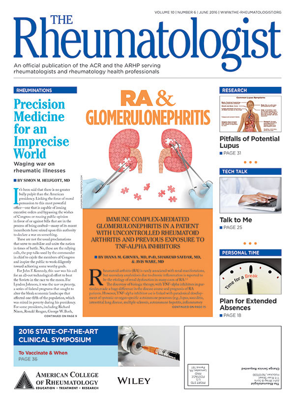 Issue Archives - The Rheumatologist