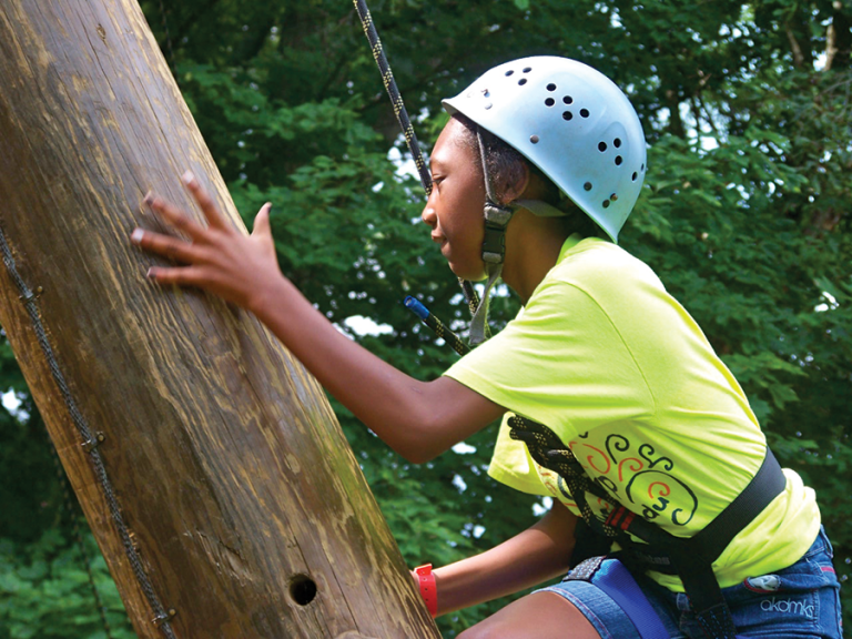 Campers increase their confidence and self-esteem by experiencing new activities.