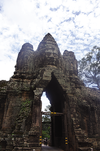 South gate tower of Bayon Temple, Angkor Thom, Cambodia.