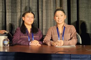 Miah Andrade (left) and her mother, Elizabeth SantaCruz